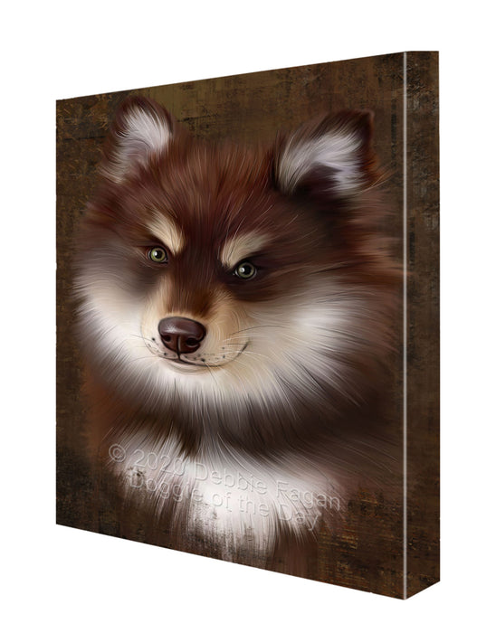 Rustic Finnish Lapphund Dog Canvas Wall Art - Premium Quality Ready to Hang Room Decor Wall Art Canvas - Unique Animal Printed Digital Painting for Decoration CVS208