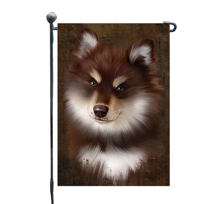 Rustic Finnish Lapphund Dog Garden Flags Outdoor Decor for Homes and Gardens Double Sided Garden Yard Spring Decorative Vertical Home Flags Garden Porch Lawn Flag for Decorations GFLG67865