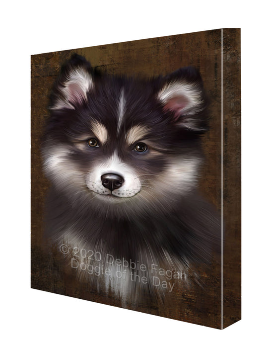 Rustic Finnish Lapphund Dog Canvas Wall Art - Premium Quality Ready to Hang Room Decor Wall Art Canvas - Unique Animal Printed Digital Painting for Decoration CVS209