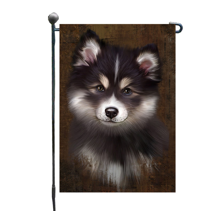 Rustic Finnish Lapphund Dog Garden Flags Outdoor Decor for Homes and Gardens Double Sided Garden Yard Spring Decorative Vertical Home Flags Garden Porch Lawn Flag for Decorations GFLG67866