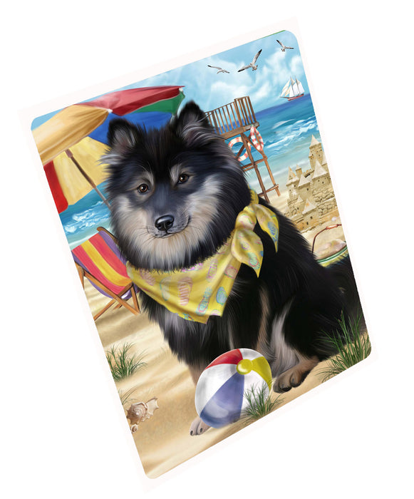 Pet Friendly Beach Finnish Lapphund Dog Cutting Board - For Kitchen - Scratch & Stain Resistant - Designed To Stay In Place - Easy To Clean By Hand - Perfect for Chopping Meats, Vegetables, CA82498