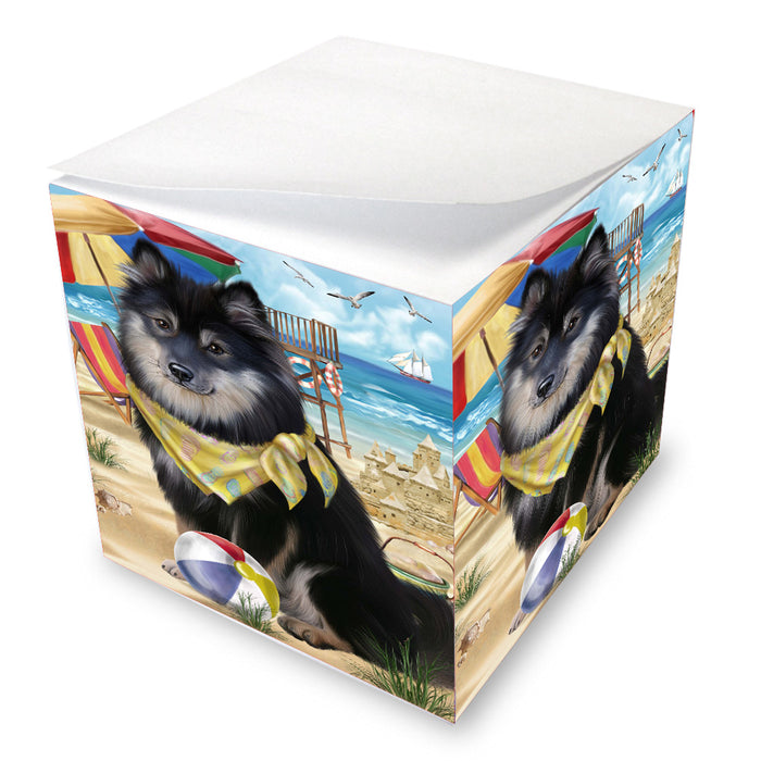 Pet Friendly Beach Finnish Lapphund Dog Note Cube NOC-DOTD-A57182