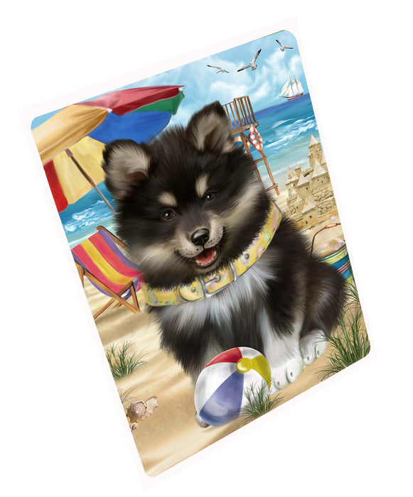 Pet Friendly Beach Finnish Lapphund Dog Cutting Board - For Kitchen - Scratch & Stain Resistant - Designed To Stay In Place - Easy To Clean By Hand - Perfect for Chopping Meats, Vegetables, CA82500