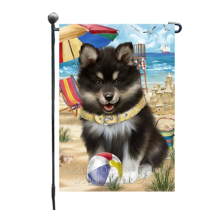 Pet Friendly Beach Finnish Lapphund Dog Garden Flags Outdoor Decor for Homes and Gardens Double Sided Garden Yard Spring Decorative Vertical Home Flags Garden Porch Lawn Flag for Decorations GFLG67765