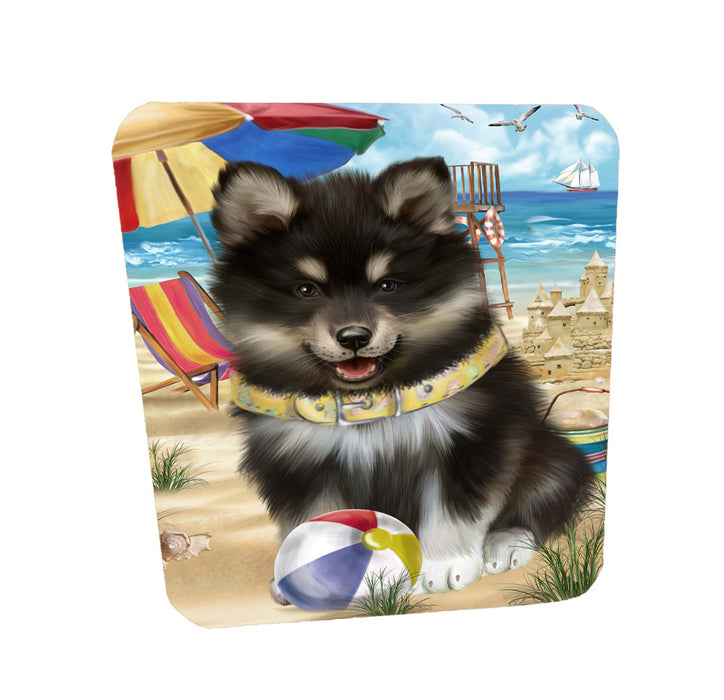 Pet Friendly Beach Finnish Lapphund Dog Coasters Set of 4 CSTA58142