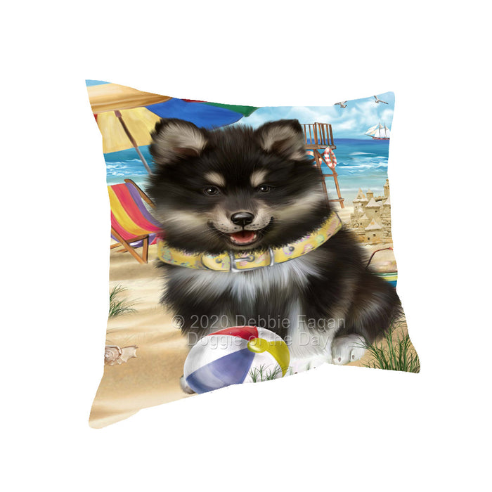 Pet Friendly Beach Finnish Lapphund Dog Pillow with Top Quality High-Resolution Images - Ultra Soft Pet Pillows for Sleeping - Reversible & Comfort - Ideal Gift for Dog Lover - Cushion for Sofa Couch Bed - 100% Polyester, PILA91645
