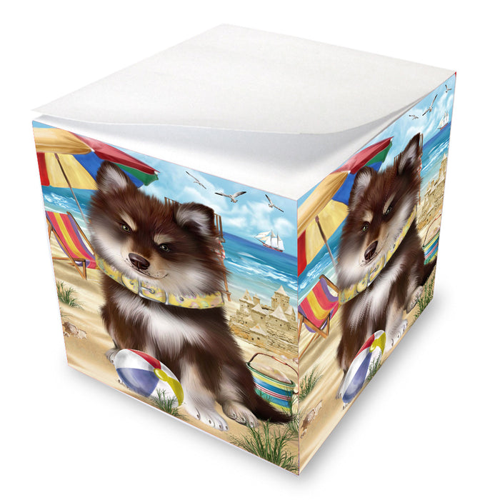Pet Friendly Beach Finnish Lapphund Dog Note Cube NOC-DOTD-A57184