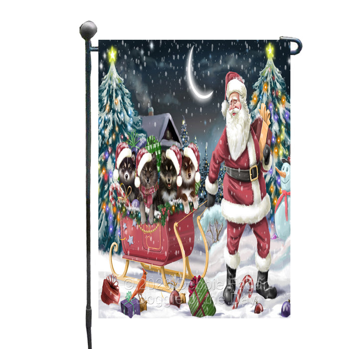 Christmas Santa Sled Finnish Lapphund Dogs Garden Flags Outdoor Decor for Homes and Gardens Double Sided Garden Yard Spring Decorative Vertical Home Flags Garden Porch Lawn Flag for Decorations