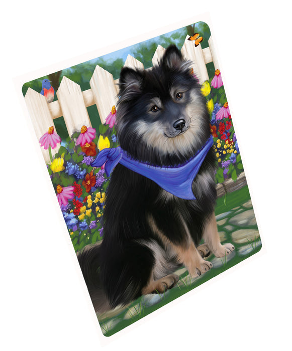Spring Floral Finnish Lapphund Dog Cutting Board - For Kitchen - Scratch & Stain Resistant - Designed To Stay In Place - Easy To Clean By Hand - Perfect for Chopping Meats, Vegetables, CA83520