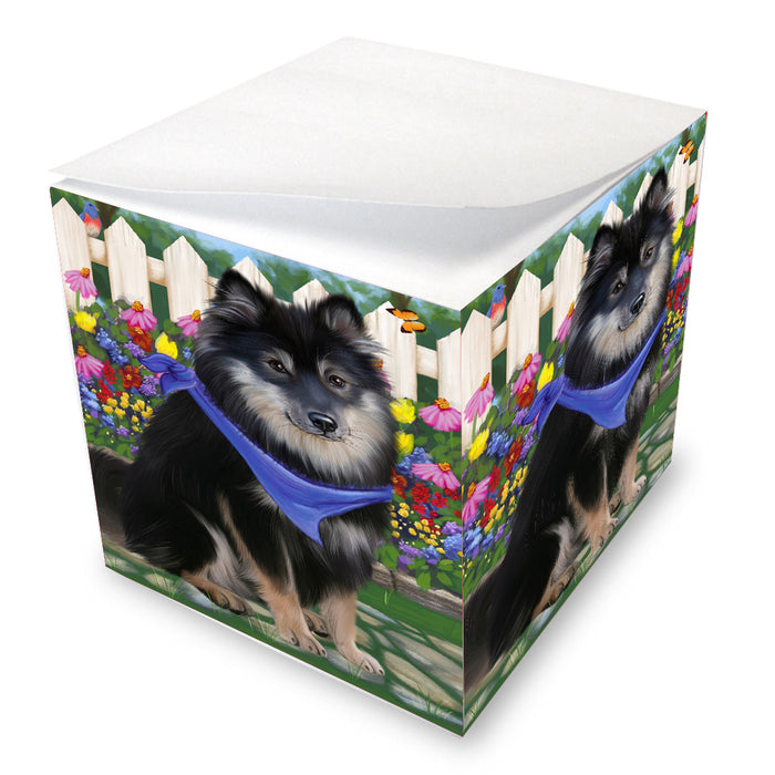 Spring Floral Finnish Lapphund Dog Note Cube NOC-DOTD-A57580