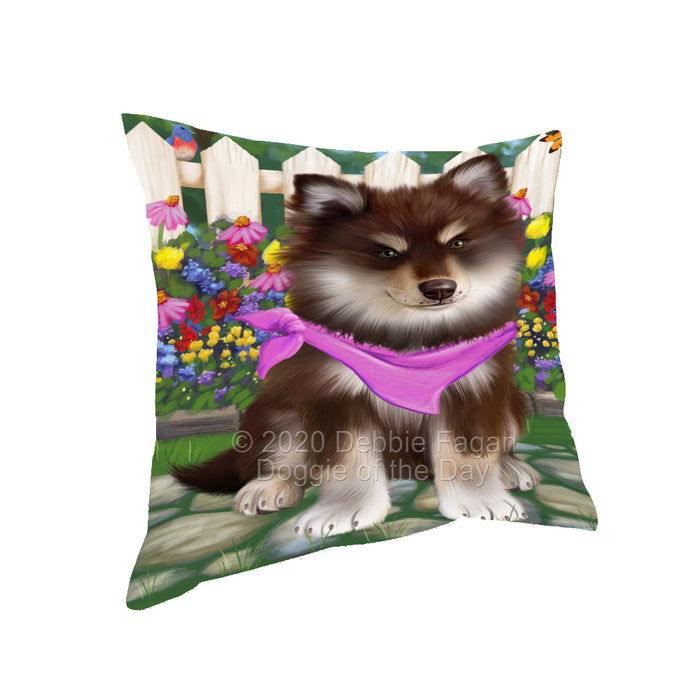 Spring Floral Finnish Lapphund Dog Pillow with Top Quality High-Resolution Images - Ultra Soft Pet Pillows for Sleeping - Reversible & Comfort - Ideal Gift for Dog Lover - Cushion for Sofa Couch Bed - 100% Polyester, PILA93178