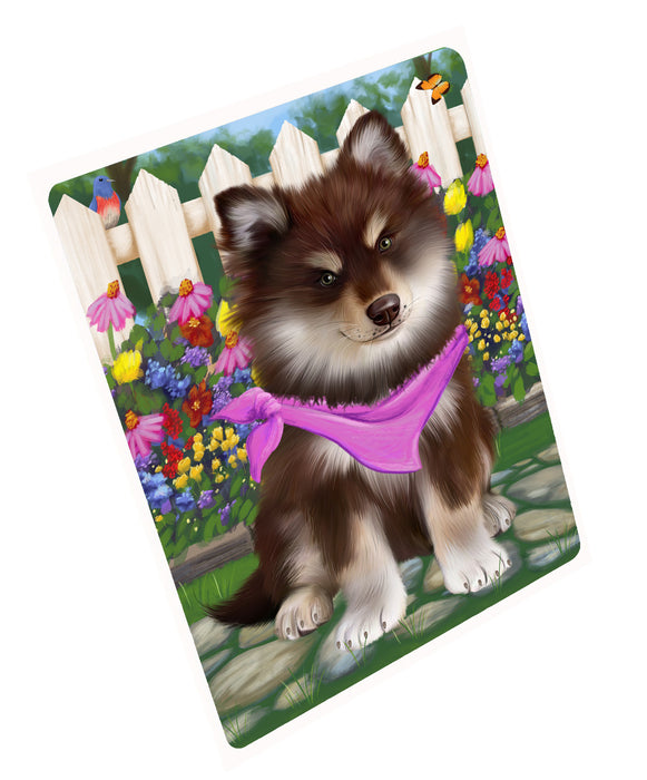 Spring Floral Finnish Lapphund Dog Cutting Board - For Kitchen - Scratch & Stain Resistant - Designed To Stay In Place - Easy To Clean By Hand - Perfect for Chopping Meats, Vegetables, CA83522