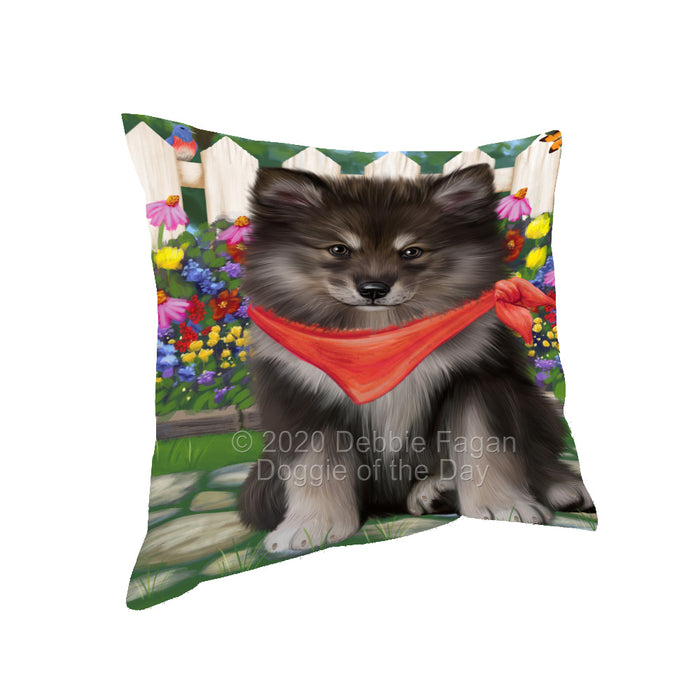 Spring Floral Finnish Lapphund Dog Pillow with Top Quality High-Resolution Images - Ultra Soft Pet Pillows for Sleeping - Reversible & Comfort - Ideal Gift for Dog Lover - Cushion for Sofa Couch Bed - 100% Polyester, PILA93181