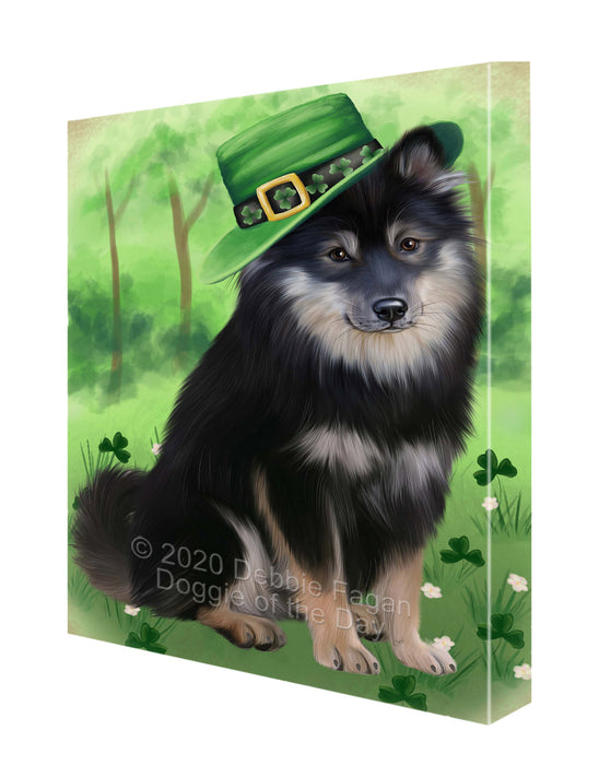 St. Patrick's Day Finnish Lapphund Dog Canvas Wall Art - Premium Quality Ready to Hang Room Decor Wall Art Canvas - Unique Animal Printed Digital Painting for Decoration CVS728