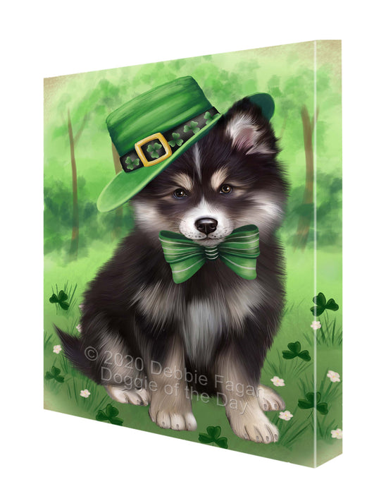 St. Patrick's Day Finnish Lapphund Dog Canvas Wall Art - Premium Quality Ready to Hang Room Decor Wall Art Canvas - Unique Animal Printed Digital Painting for Decoration CVS729