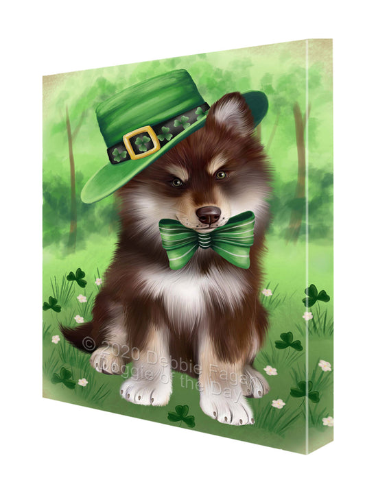 St. Patrick's Day Finnish Lapphund Dog Canvas Wall Art - Premium Quality Ready to Hang Room Decor Wall Art Canvas - Unique Animal Printed Digital Painting for Decoration CVS730