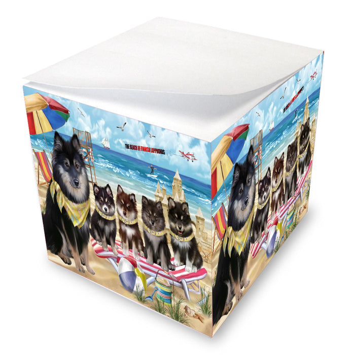 Pet Friendly Beach Finnish Lapphund Dogs Note Cube NOC-DOTD-A57137