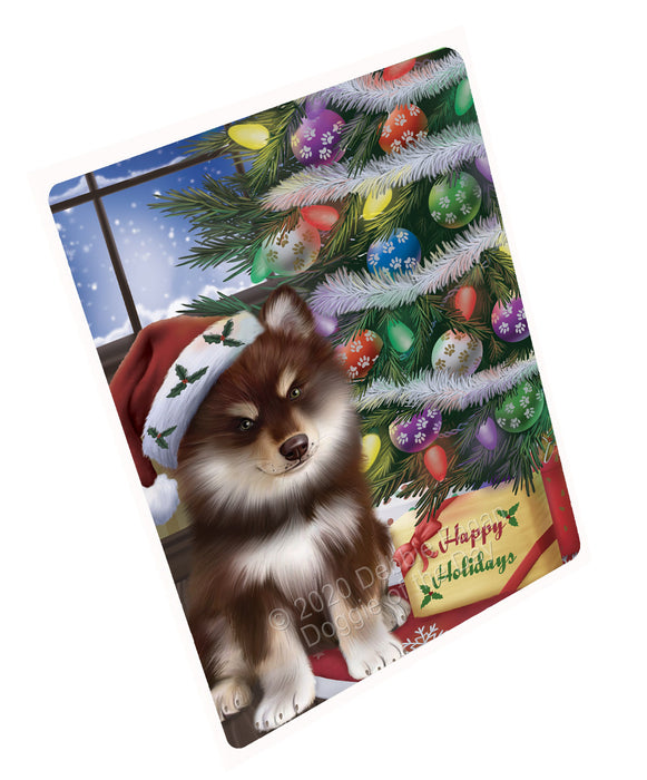 Christmas Tree and Presents Finnish Lapphund Dog Refrigerator/Dishwasher Magnet - Kitchen Decor Magnet - Pets Portrait Unique Magnet - Ultra-Sticky Premium Quality Magnet RMAG112038