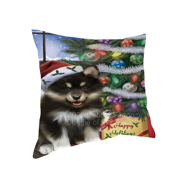 Christmas Tree and Presents Finnish Lapphund Dog Pillow with Top Quality High-Resolution Images - Ultra Soft Pet Pillows for Sleeping - Reversible & Comfort - Ideal Gift for Dog Lover - Cushion for Sofa Couch Bed - 100% Polyester, PILA92392