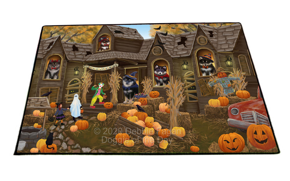 Haunted House Halloween Trick or Treat Finnish Lapphund Dogs Floormat FLMS55648