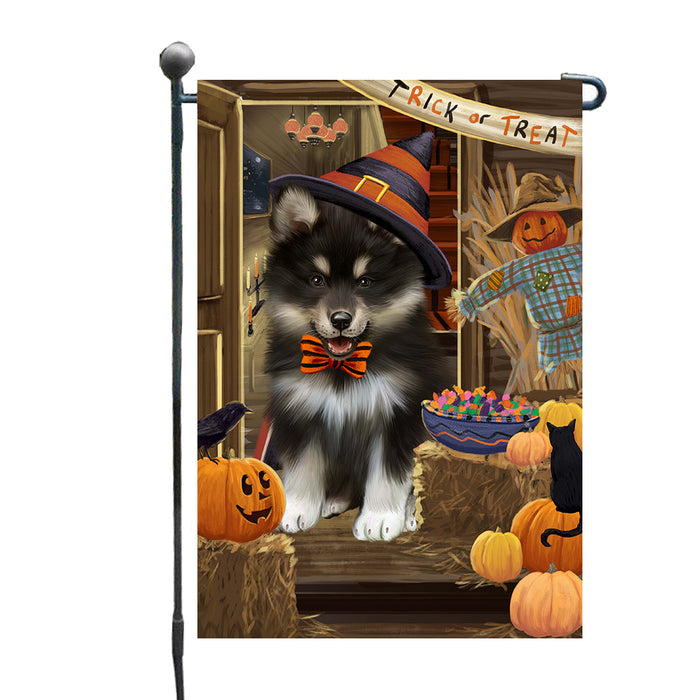 Enter at Your Own Risk Halloween Trick or Treat Finnish Lapphund Dogs Garden Flags Outdoor Decor for Homes and Gardens Double Sided Garden Yard Spring Decorative Vertical Home Flags Garden Porch Lawn Flag for Decorations GFLG67905
