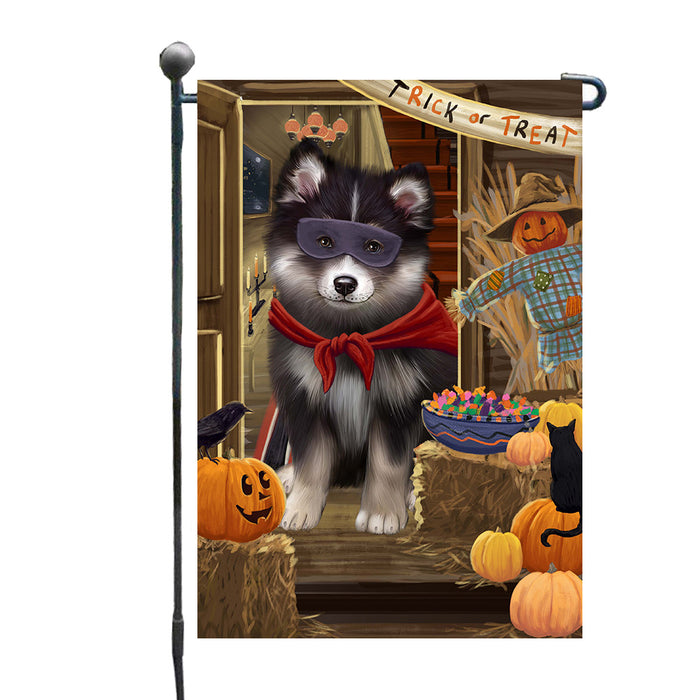 Enter at Your Own Risk Halloween Trick or Treat Finnish Lapphund Dogs Garden Flags Outdoor Decor for Homes and Gardens Double Sided Garden Yard Spring Decorative Vertical Home Flags Garden Porch Lawn Flag for Decorations GFLG67907