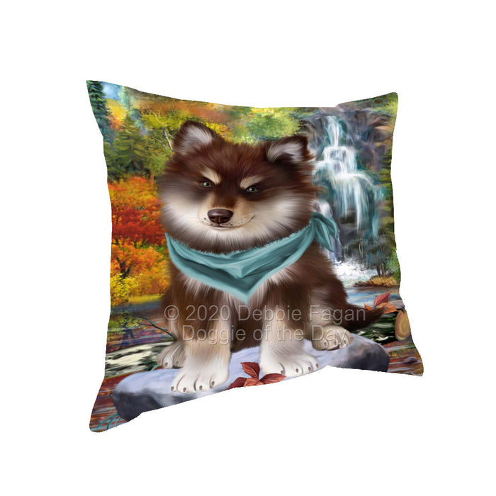 Scenic Waterfall Finnish Lapphund Dog Pillow with Top Quality High-Resolution Images - Ultra Soft Pet Pillows for Sleeping - Reversible & Comfort - Ideal Gift for Dog Lover - Cushion for Sofa Couch Bed - 100% Polyester, PILA92686