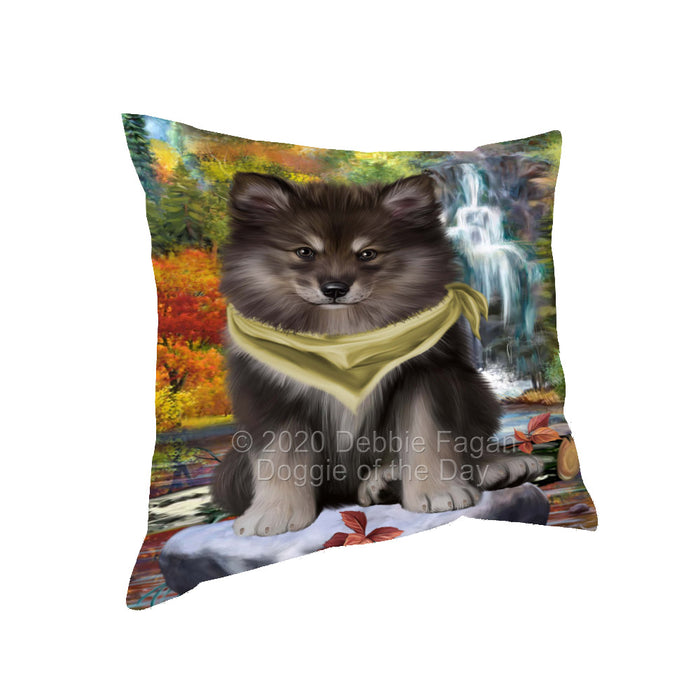 Scenic Waterfall Finnish Lapphund Dog Pillow with Top Quality High-Resolution Images - Ultra Soft Pet Pillows for Sleeping - Reversible & Comfort - Ideal Gift for Dog Lover - Cushion for Sofa Couch Bed - 100% Polyester, PILA92689