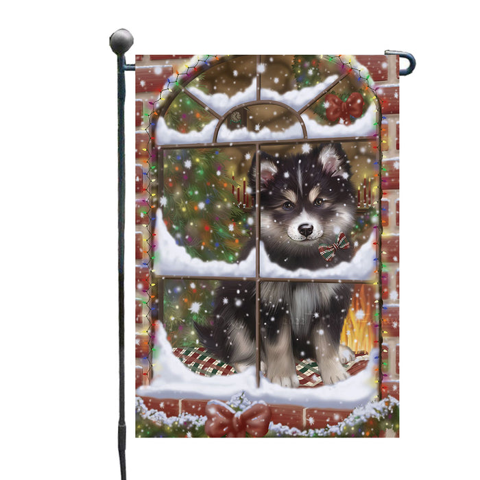 Please come Home for Christmas Finnish Lapphund Dog Garden Flags Outdoor Decor for Homes and Gardens Double Sided Garden Yard Spring Decorative Vertical Home Flags Garden Porch Lawn Flag for Decorations GFLG68844