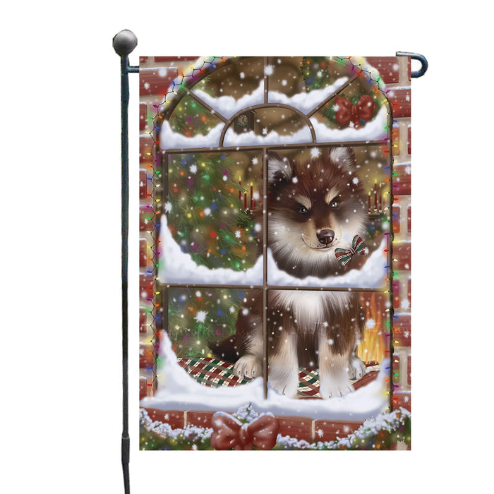 Please come Home for Christmas Finnish Lapphund Dog Garden Flags Outdoor Decor for Homes and Gardens Double Sided Garden Yard Spring Decorative Vertical Home Flags Garden Porch Lawn Flag for Decorations GFLG68845