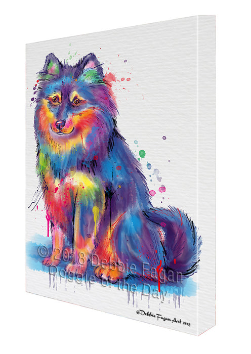 Watercolor Finnish Lapphund Dog Canvas Print Wall Art Décor CVS137195