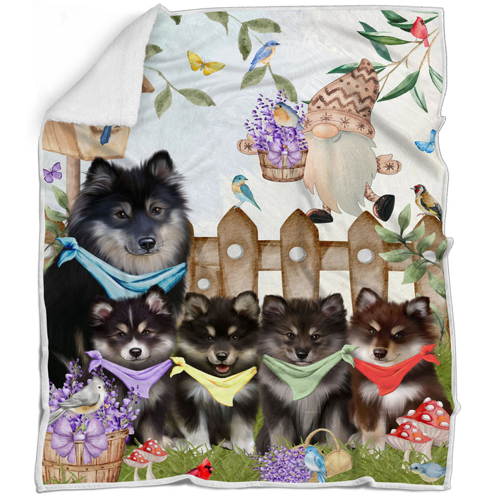 Finnish Lapphund Bed Blanket, Explore a Variety of Designs, Personalized, Throw Sherpa, Fleece and Woven, Custom, Soft and Cozy, Dog Gift for Pet Lovers