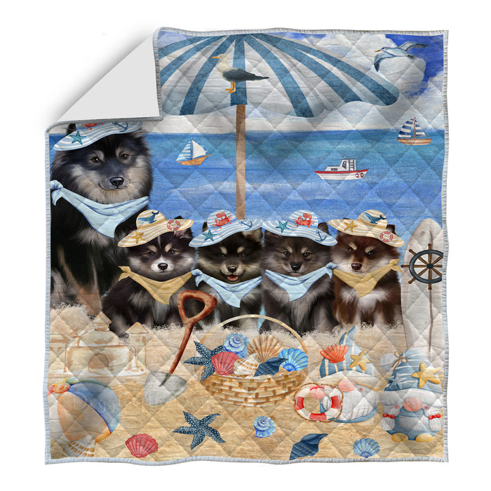 Finnish Lapphund Quilt: Explore a Variety of Bedding Designs, Custom, Personalized, Bedspread Coverlet Quilted, Gift for Dog and Pet Lovers