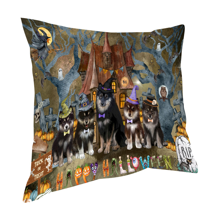 Finnish Lapphund Throw Pillow, Explore a Variety of Custom Designs, Personalized, Cushion for Sofa Couch Bed Pillows, Pet Gift for Dog Lovers