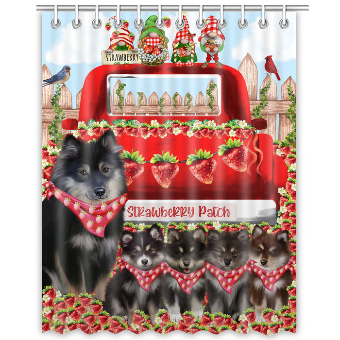 Finnish Lapphund Shower Curtain, Explore a Variety of Custom Designs, Personalized, Waterproof Bathtub Curtains with Hooks for Bathroom, Gift for Dog and Pet Lovers