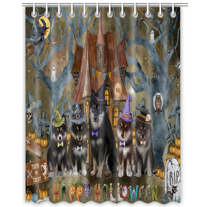 Finnish Lapphund Shower Curtain: Explore a Variety of Designs, Custom, Personalized, Waterproof Bathtub Curtains for Bathroom with Hooks, Gift for Dog and Pet Lovers