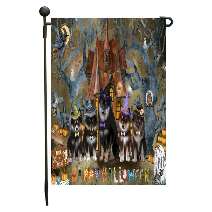 Finnish Lapphund Dogs Garden Flag: Explore a Variety of Designs, Personalized, Custom, Weather Resistant, Double-Sided, Outdoor Garden Halloween Yard Decor for Dog and Pet Lovers