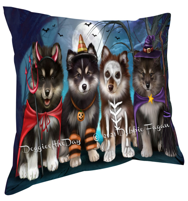 Happy Halloween Trick or Treat Finnish Lapphund Dogs Pillow with Top Quality High-Resolution Images - Ultra Soft Pet Pillows for Sleeping - Reversible & Comfort - Ideal Gift for Dog Lover - Cushion for Sofa Couch Bed - 100% Polyester, PILA88510