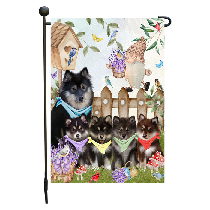 Finnish Lapphund Dogs Garden Flag: Explore a Variety of Designs, Custom, Personalized, Weather Resistant, Double-Sided, Outdoor Garden Yard Decor for Dog and Pet Lovers