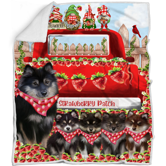 Finnish Lapphund Blanket: Explore a Variety of Designs, Personalized, Custom Bed Blankets, Cozy Sherpa, Fleece and Woven, Dog Gift for Pet Lovers