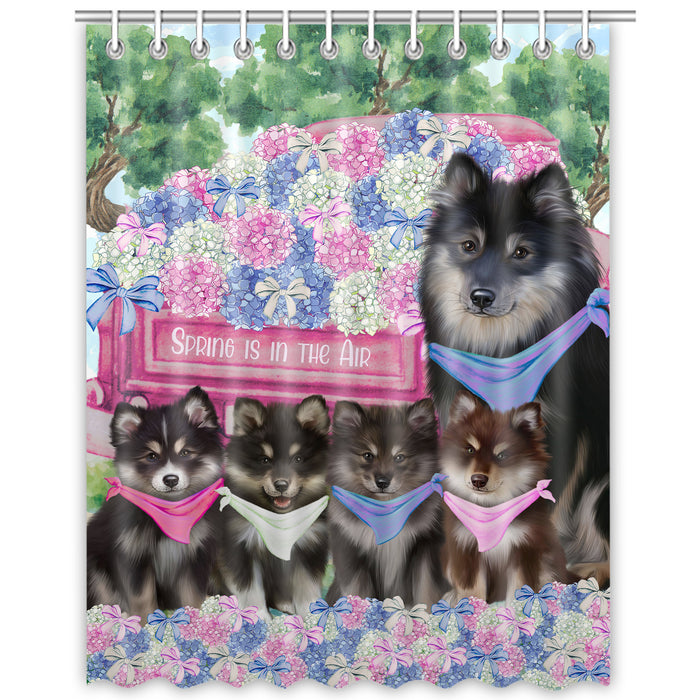 Finnish Lapphund Shower Curtain: Explore a Variety of Designs, Bathtub Curtains for Bathroom Decor with Hooks, Custom, Personalized, Dog Gift for Pet Lovers
