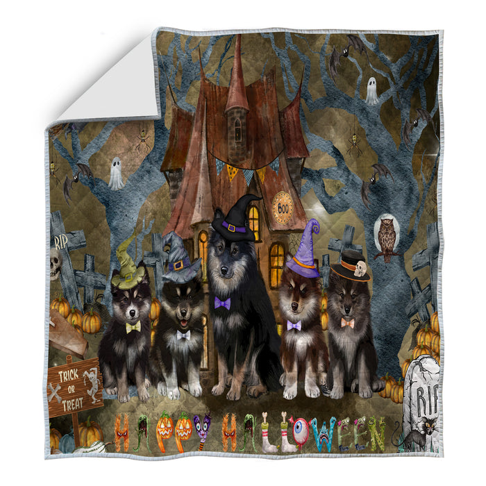 Finnish Lapphund Quilt: Explore a Variety of Personalized Designs, Custom, Bedding Coverlet Quilted, Pet and Dog Lovers Gift