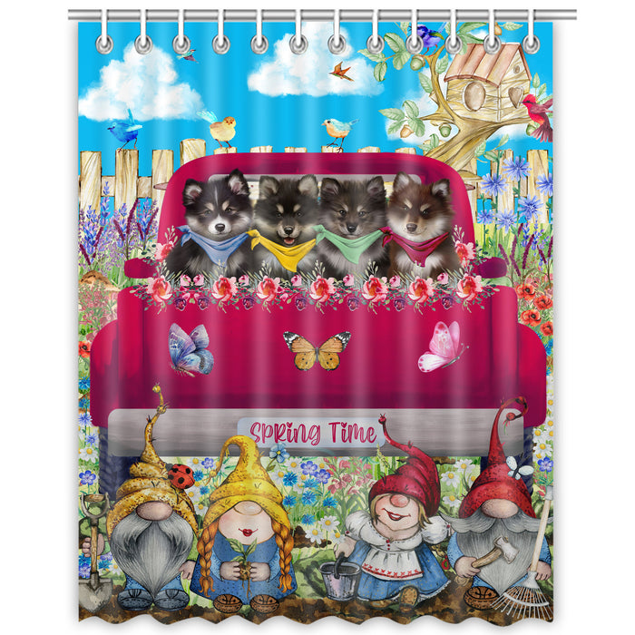 Finnish Lapphund Shower Curtain, Personalized Bathtub Curtains for Bathroom Decor with Hooks, Explore a Variety of Designs, Custom, Pet Gift for Dog Lovers