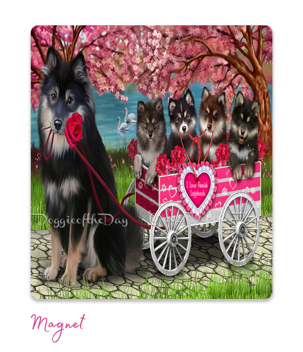 Mother's Day Gift Basket Finnish Lapphund Dogs Blanket, Pillow, Coasters, Magnet, Coffee Mug and Ornament
