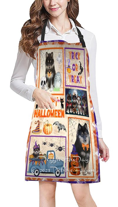 Happy Halloween Trick or Treat Finnish Lapphund Dogs Cooking Kitchen Adjustable Apron Apron49318