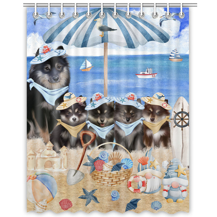 Finnish Lapphund Shower Curtain: Explore a Variety of Designs, Custom, Personalized, Waterproof Bathtub Curtains for Bathroom with Hooks, Gift for Dog and Pet Lovers