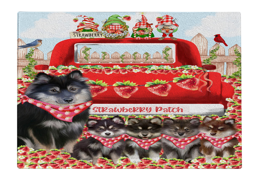 Finnish Lapphund Kitchen Cutting Board, Tempered Glass Scratch and Stain Resistant, Easy To Clean, Explore a Variety of Designs, Personalized, Custom, Pet and Dog Lovers Gift