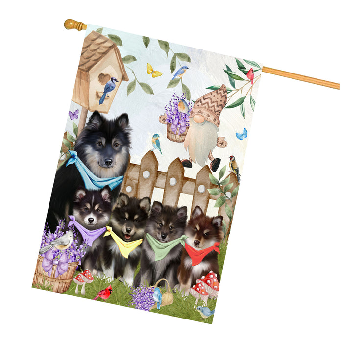 Finnish Lapphund Dogs House Flag: Explore a Variety of Designs, Custom, Personalized, Weather Resistant, Double-Sided, Home Outside Yard Decor for Dog and Pet Lovers