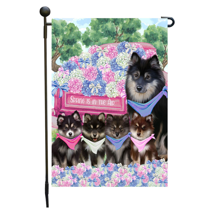 Finnish Lapphund Dogs Garden Flag: Explore a Variety of Personalized Designs, Double-Sided, Weather Resistant, Custom, Outdoor Garden Yard Decor for Dog and Pet Lovers