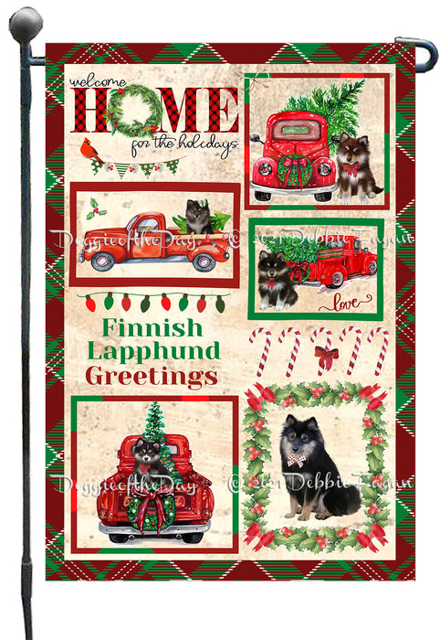 Welcome Home for Christmas Holidays Finnish Lapphund Dogs Garden Flag GFLG67007